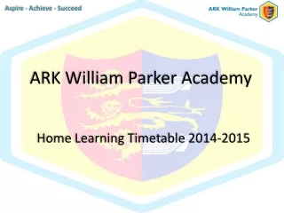 Home Learning Timetable 2014-2015