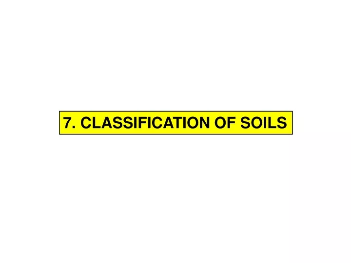 7 classification of soils