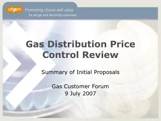 Gas Distribution Price Control Review