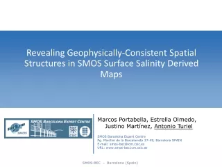 Revealing Geophysically-Consistent Spatial Structures in SMOS Surface Salinity Derived Maps