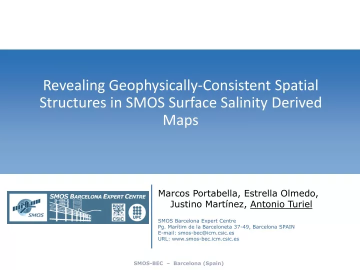 revealing geophysically consistent spatial