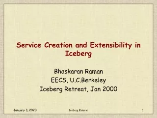 Service Creation and Extensibility in Iceberg