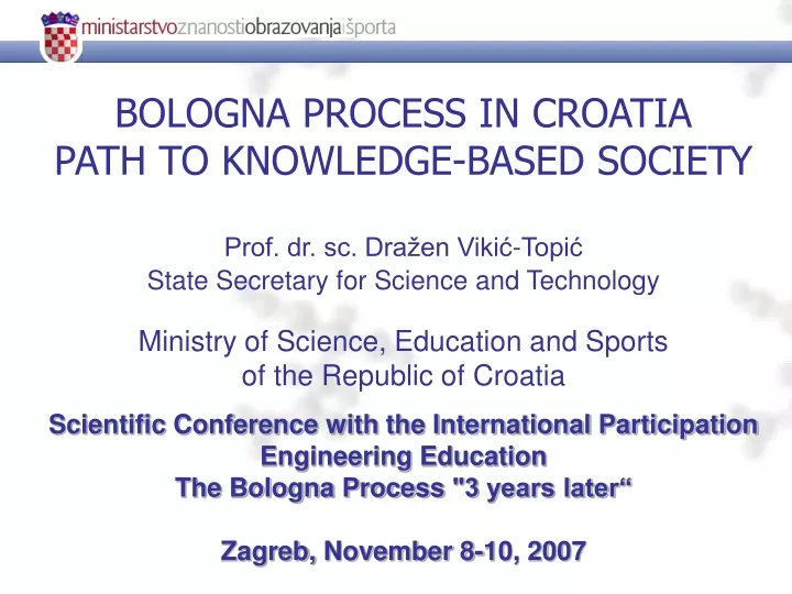 bologna process in croatia path to knowledge