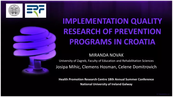 implementation quality research of prevention programs in croatia