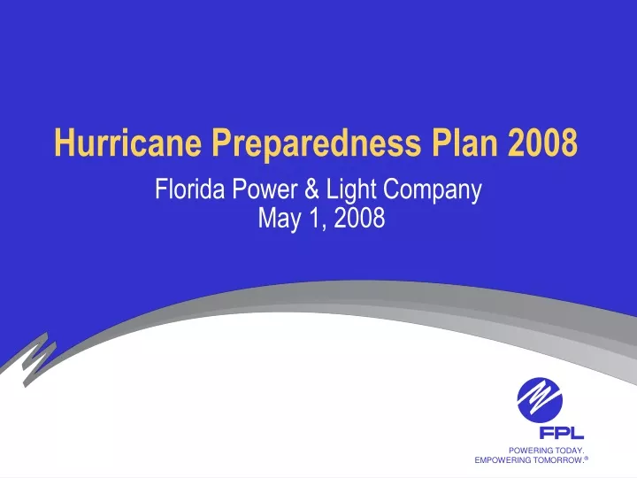 hurricane preparedness plan 2008