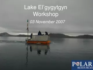 Lake El’gygytgyn  Workshop
