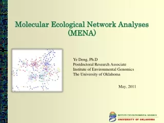Molecular Ecological Network Analyses (MENA)