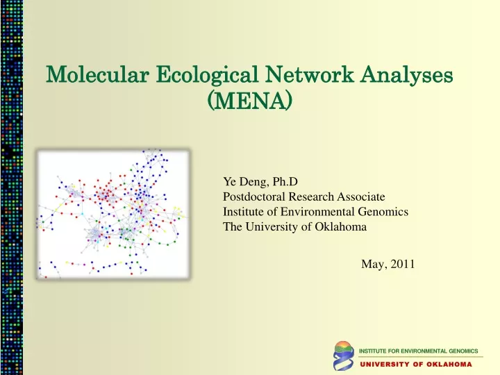 molecular ecological network analyses mena
