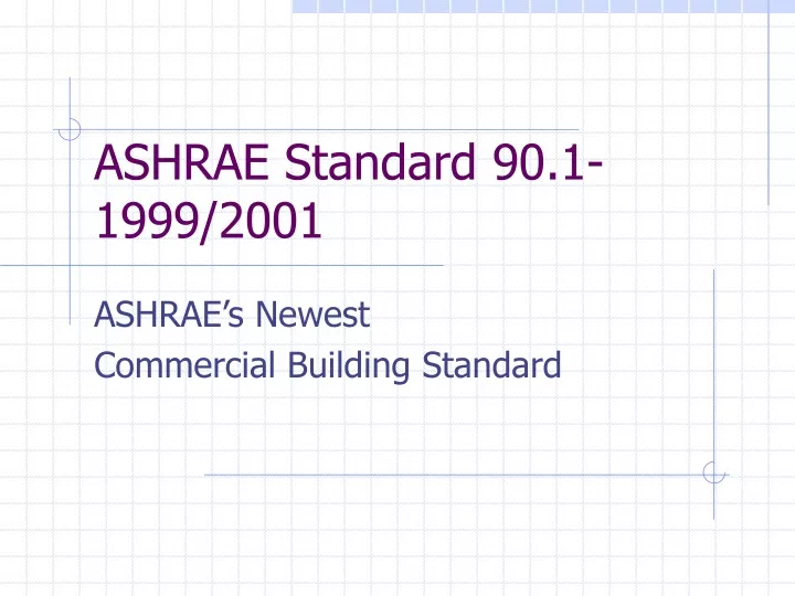 ashrae standard 90 1 1999 2001