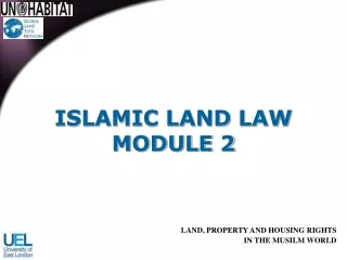 ISLAMIC LAND LAW MODULE 2