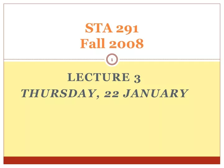 sta 291 fall 2008