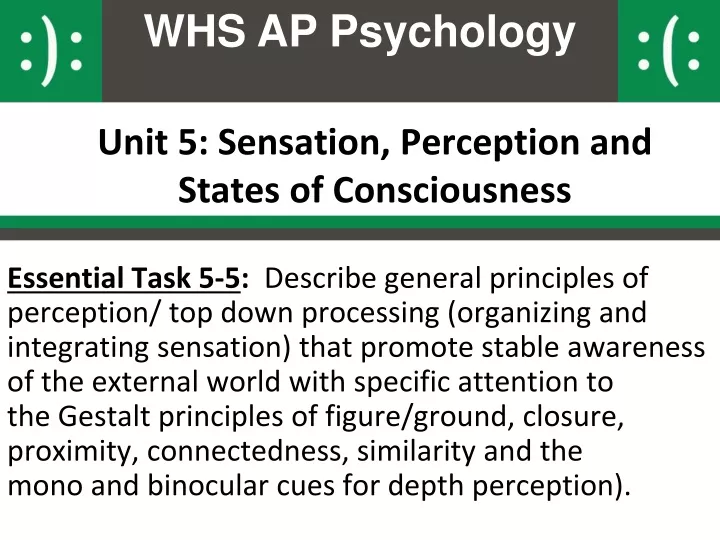 unit 5 sensation perception and states of consciousness