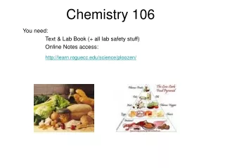 Chemistry 106