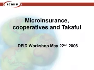 Microinsurance, cooperatives and Takaful