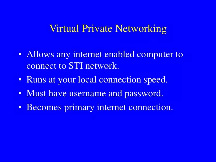 virtual private networking