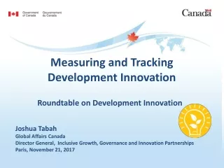 Measuring and Tracking Development Innovation