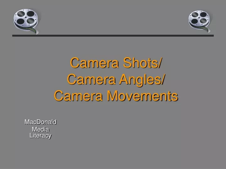 camera shots camera angles camera movements