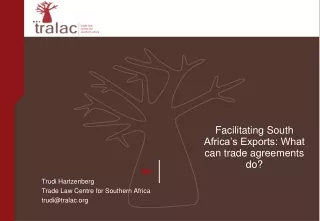 Facilitating South Africa’s Exports: What can trade agreements do?