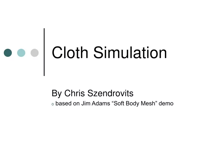 cloth simulation