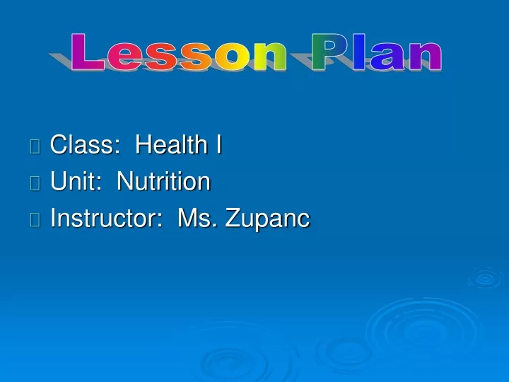 lesson plan