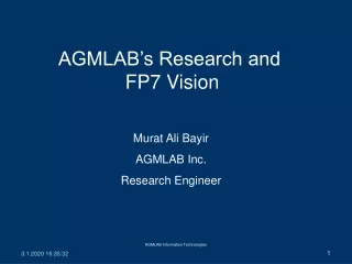 Murat Ali Bayir AGMLAB Inc. Research Engineer