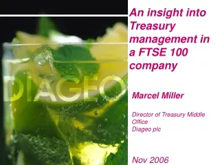 An insight into Treasury management in a FTSE 100 company
