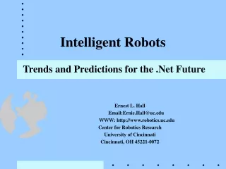 Intelligent Robots  Trends and Predictions for the .Net Future