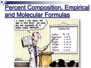 Percent Composition, Empirical and Molecular Formulas