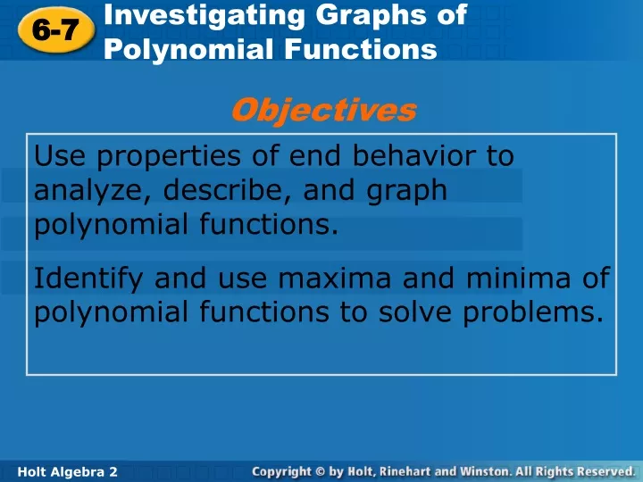 investigating graphs of polynomial functions