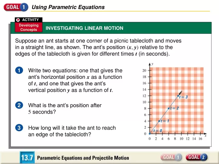 using parametric equations