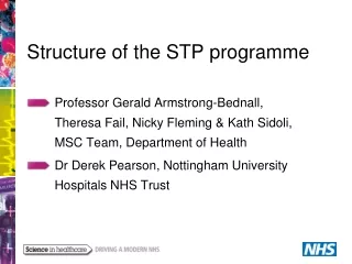 Structure of the STP programme