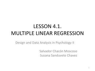 LESSON 4.1. MULTIPLE LINEAR REGRESSION
