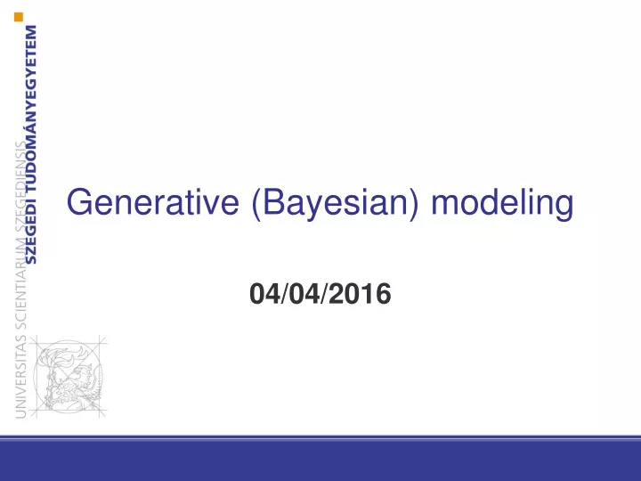 generative bayesian modeling