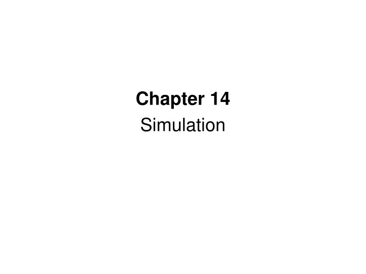 chapter 14 simulation