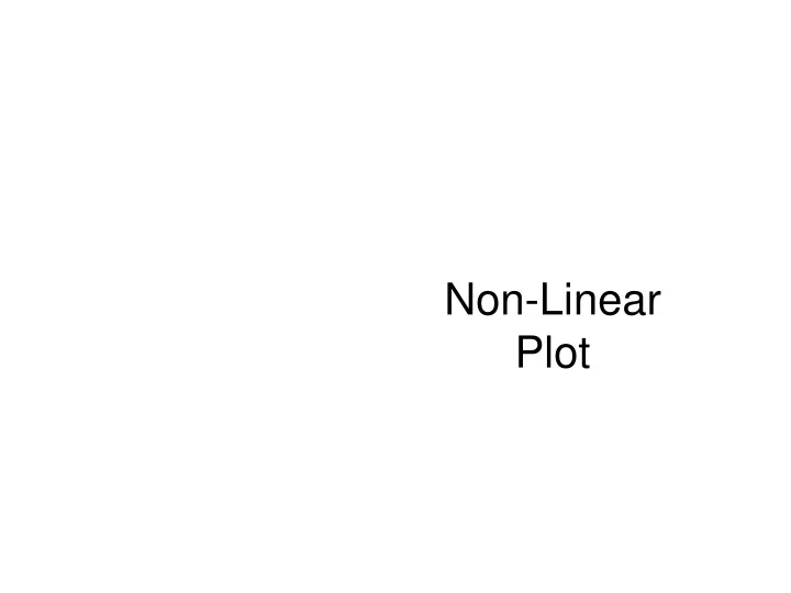 non linear plot