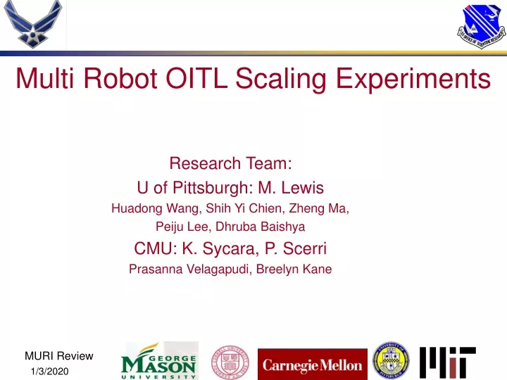 multi robot oitl scaling experiments