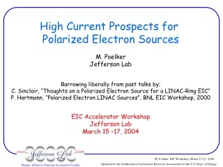 high current prospects for polarized electron