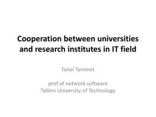 Cooperation between universities and research institutes in IT field