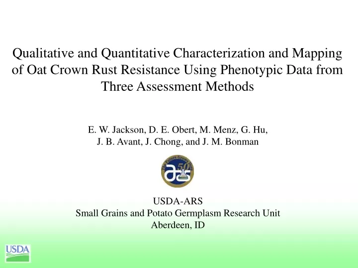 qualitative and quantitative characterization