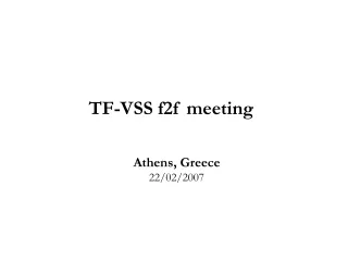 TF-VSS f2f meeting