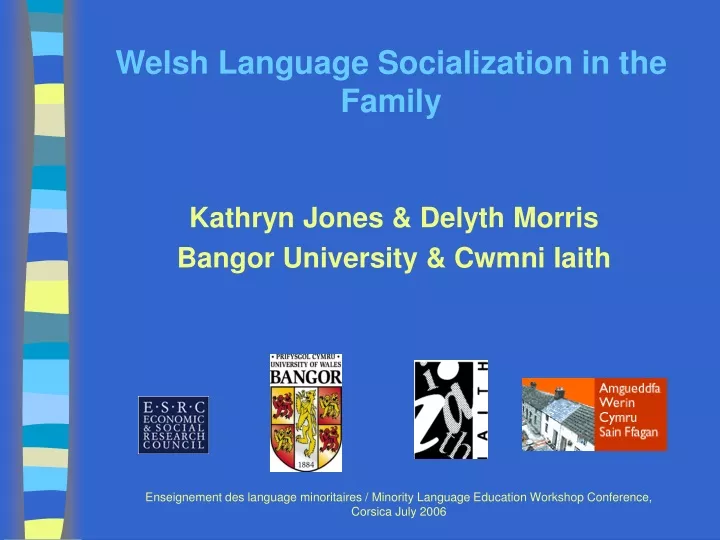 welsh language socialization in the family