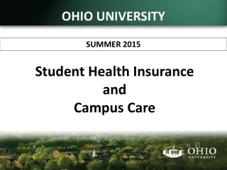 Student Health Insurance and Campus Care