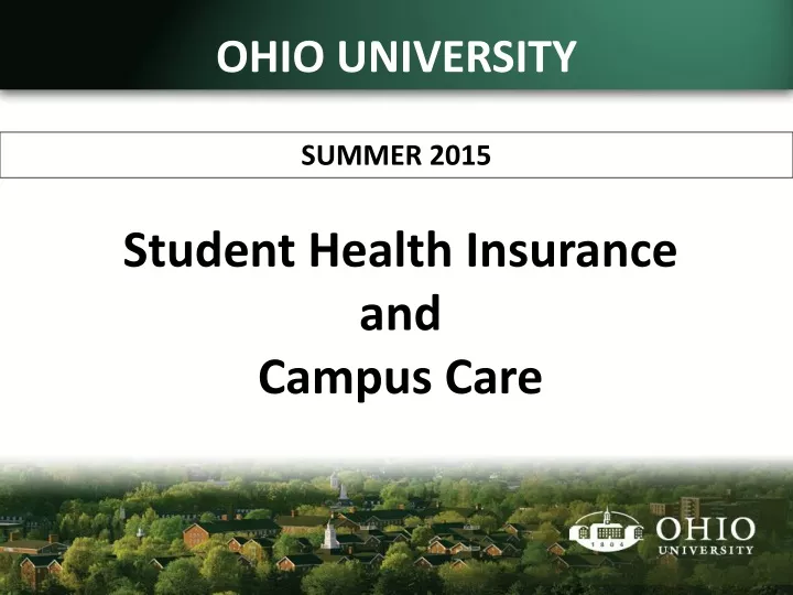 student health insurance and campus care
