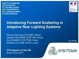 Introducing Forward Scattering in Adaptive Rear Lighting Systems