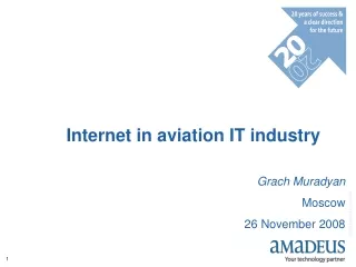 Internet in aviation IT industry Grach Muradyan Moscow 26 November 2008