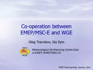 Co-operation between EMEP/MSC-E and WGE