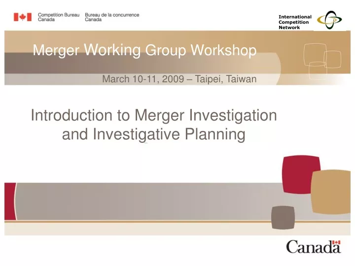 merger working group workshop