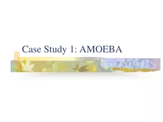 Case Study 1: AMOEBA