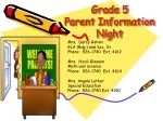 Grade 5 Parent Information Night - slide 1
