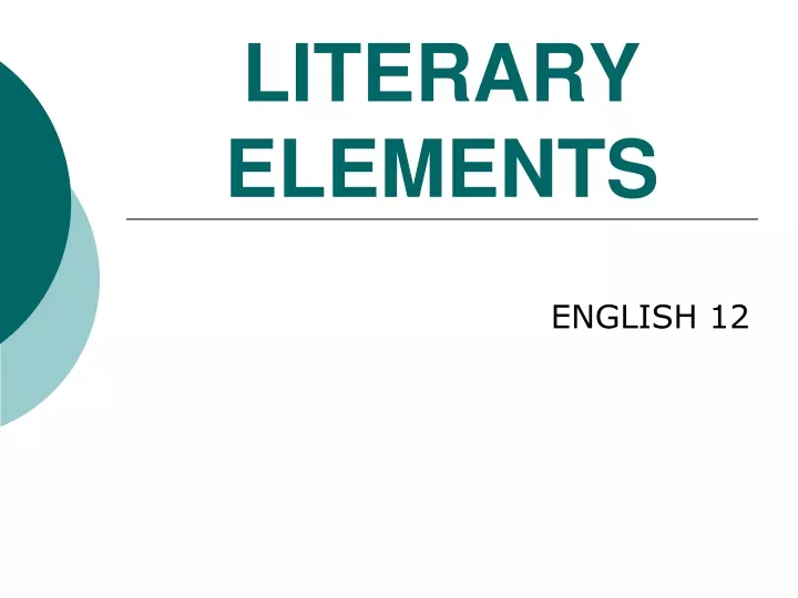 literary elements